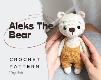 PDF Aleks Teddy Bear/Crochet Pattern *in English only*/DIGITAL PRODUCT
