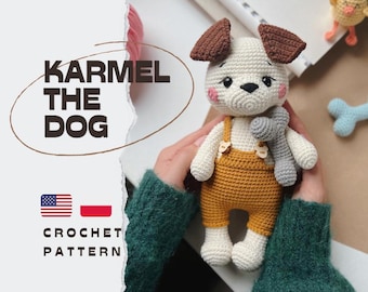 PDF Karmel The Dog/Crochet Pattern in english and polish/PRODUKT CYFROWY