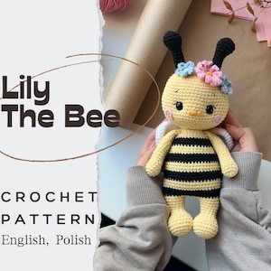 PDF Lily The Bee/Schema all'uncinetto in inglese/polacco/PRODOTTO DIGITALE