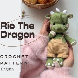 Rio der Drache/Häkelanleitung auf Englisch/DIGITALES PRODUKT