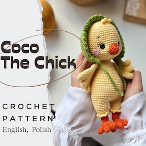 Coco The Chick/Schema all'uncinetto per amigurumi in inglese e polacco/PRODOTTO DIGITALE