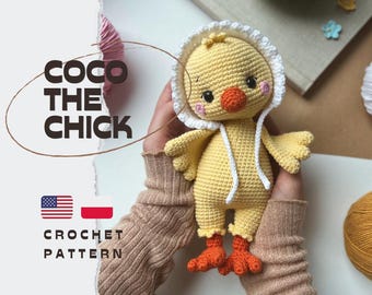 Coco The Chick/Crochet Pattern amigurumi in English and Polish/PRODUKT CYFROWY