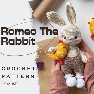 PDF Romeo The Rabbit/Crochet Pattern in english/DIGITAL PRODUCT