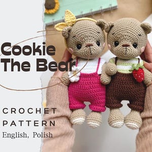 PDF Cookie The Bear/Schema all'uncinetto in inglese e polacco/PRODOTTO DIGITALE