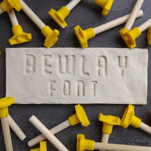 Sellos con letras del alfabeto de 10 a 30 mm / Sellos para arcilla, cerámica, arcilla polimérica, cerámica / Sellos para jabón / Herramientas de cerámica