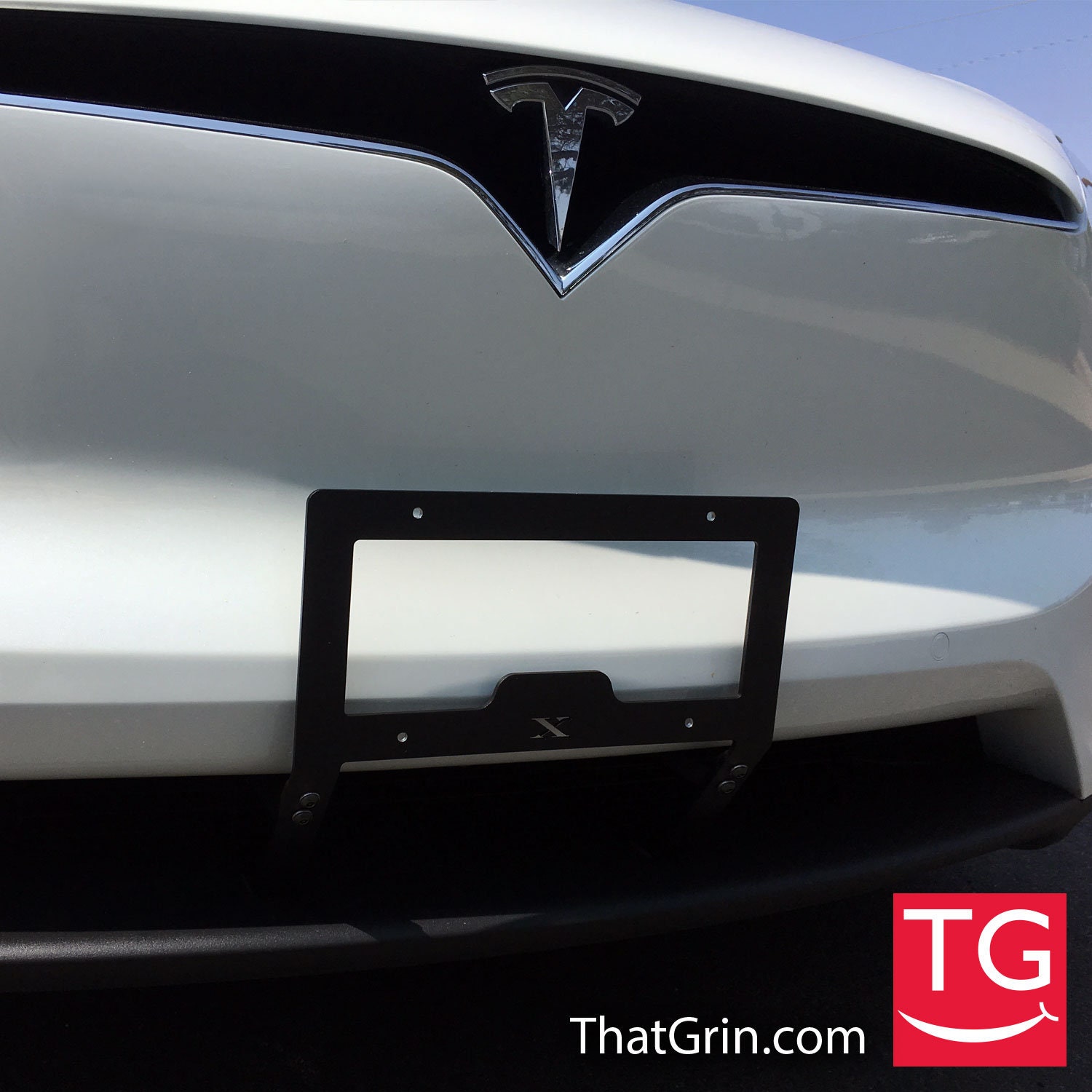 Tesla Model X Front License Plate Frame Mount ThatGrin Etsy