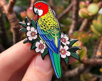Eastern Rosella Hard Enamel Pin | Lapel Pin | Bird Pin  | Rosella Pin | Parrot Pin | Australian wild birds