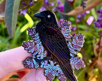 Australian Raven Enamel Pin
