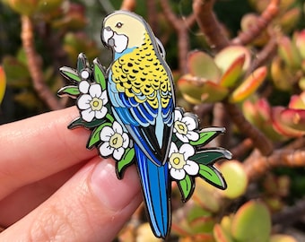 Pale-headed Rosella Hard Enamel Pin | Lapel Pin | Bird Pin  | Rosella Pin | Parrot Pin | Australian wild birds