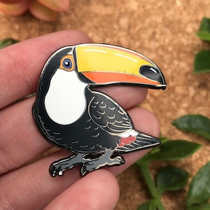 Rocko The Toco Toucan Hard Enamel Pin | Lapel Pin | Bird Pin | Toco Toucan | Toucan Pin | BirdTricks