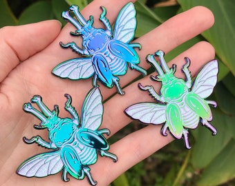 Épinglette en émail blanc cerf arc-en-ciel | Épinglette | Épingle en forme de cerf | Épingle arc-en-ciel