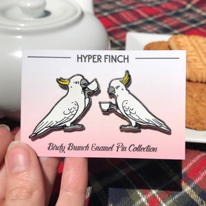 Tee Für Toos Hart Emaille Pin Set | Reversnadel | Vogel Pin | Kakadu | Birdy Brunch