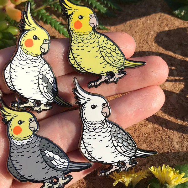 Cockatiel - Feathered Friends Hard Enamel Pin | Lapel Pin | Bird Pin | Cockatiel | Parrot Pin | Feathered Friends