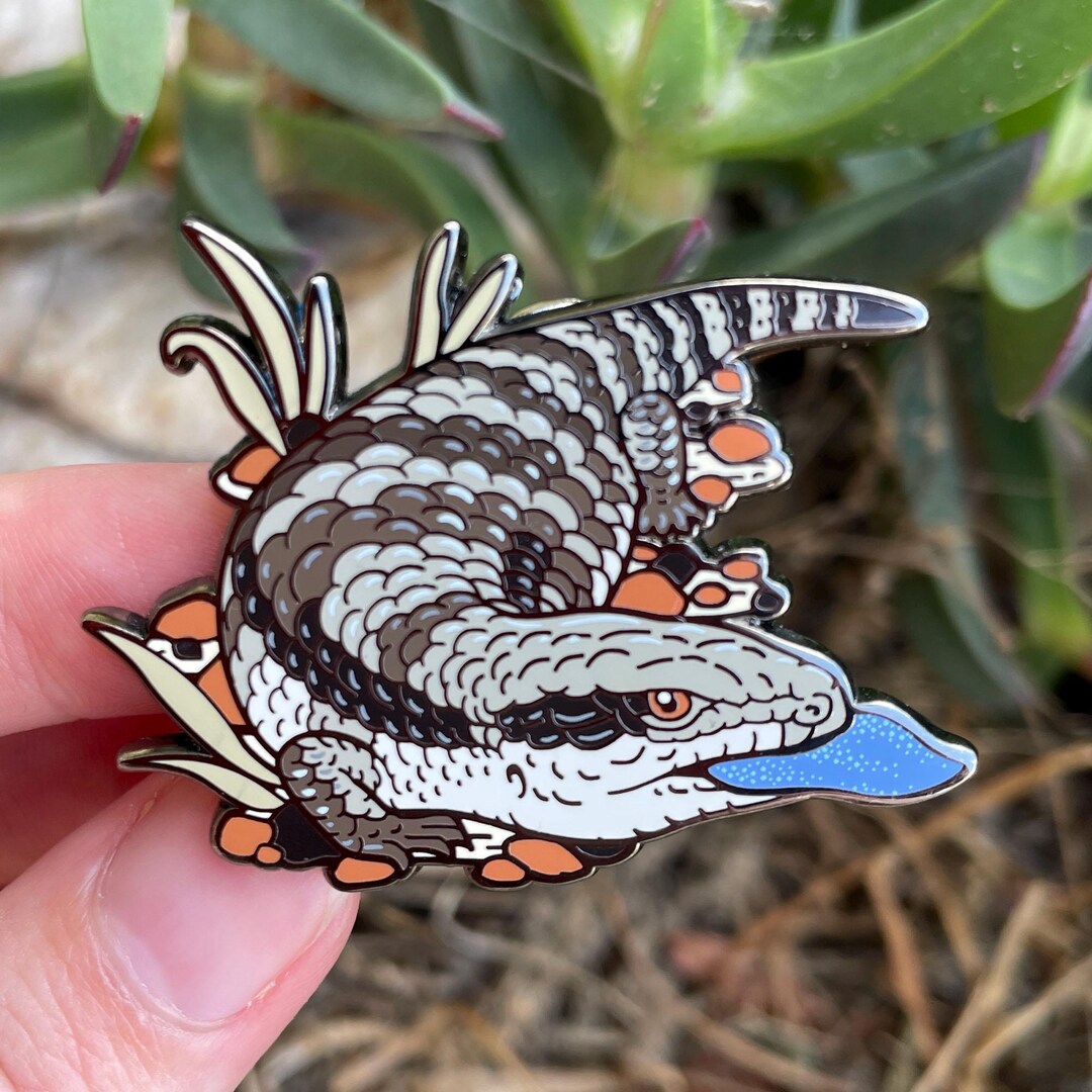 Blue Tongue Lizard Enamel Pin | Lapel Pin | Blue-tongue Skink Pin ...