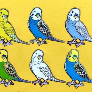 Budgerigar - Feathered Friends Hard Enamel Pin | Lapel Pin | Bird Pin | Budgie | Parrot Pin | Parakeet