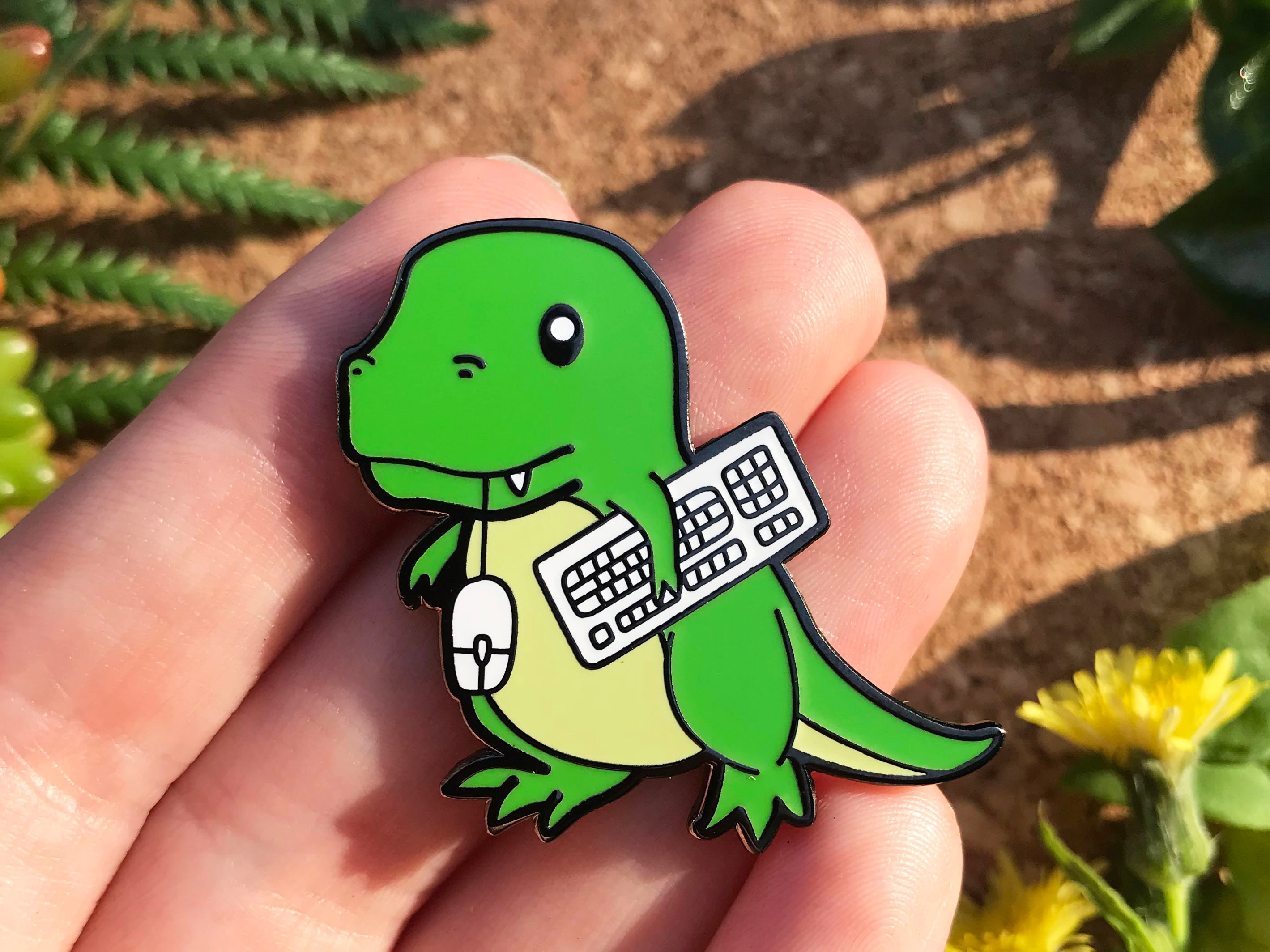 Baby Dinosaur Pastel Enamel Pins Lapel Brooch Cute | Kawaii Babe Green T-Rex
