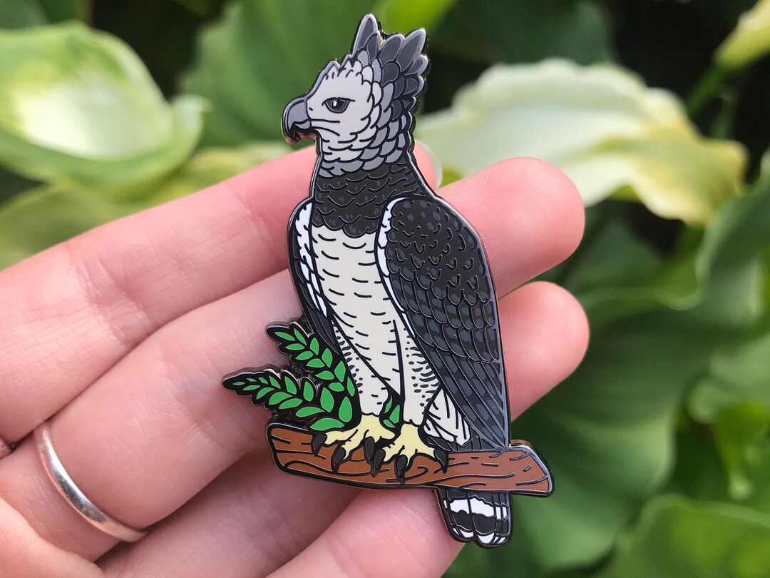 Harpy Eagle Hard Enamel Pin Lapel Pin Bird Pin Eagle Pin Harpy Eagle