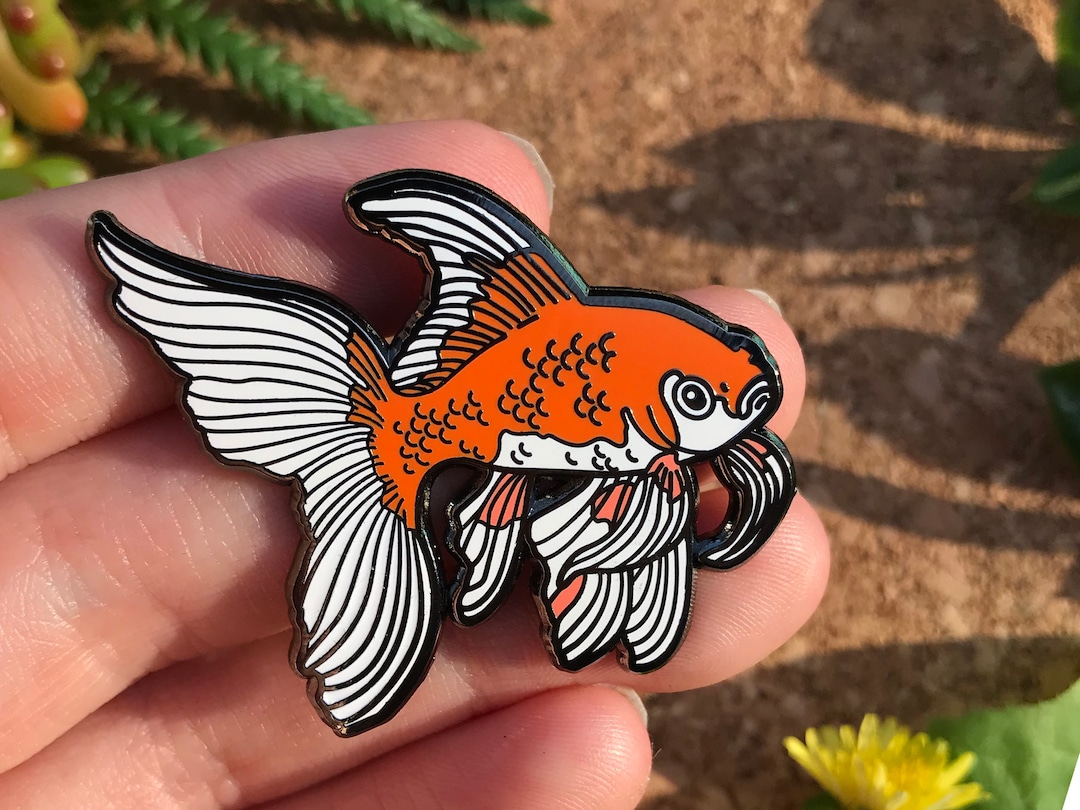 Comet Goldfish Hard Enamel Pin | Lapel Pin | Goldfish Pin | Comet ...