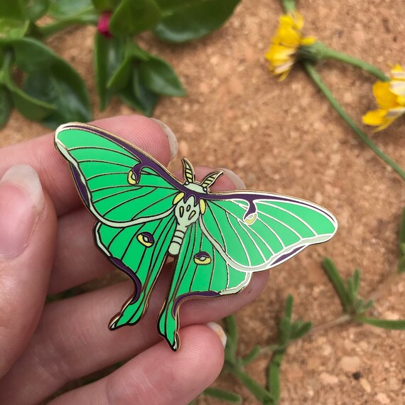 Luna Moth Hard Enamel Pin Lapel Pin Luna Moth Moth Brooch Luna Moth Hard Enamel Pin Lapel Pin Luna Moth Moth Brooch