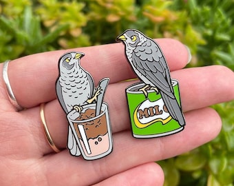 Milo Mining Miners Enamel Pin Set | Lapel Pin | Noisy Miner | Honeyeater | Birdy Brunch