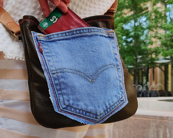green denim bag lg