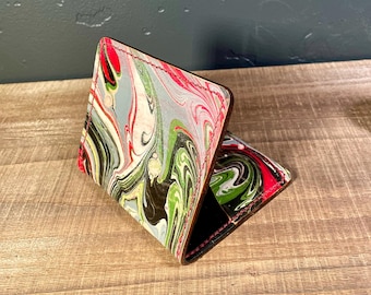 Marble Dyed 6 pocket Bifold Card Wallet