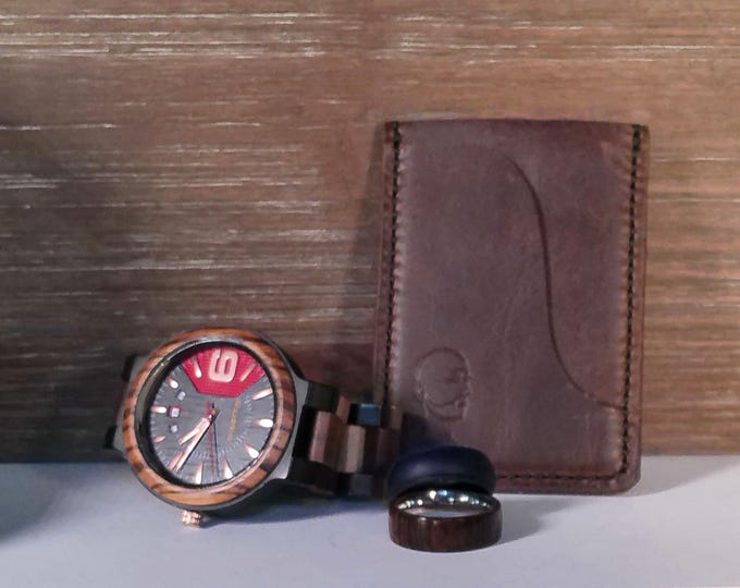 Leather Three Pocket Card Wallet
