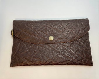 Leather Wristlet Clutch