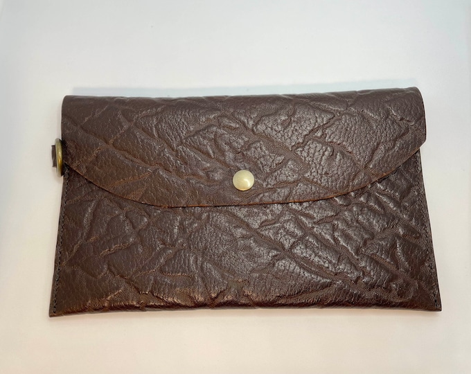 Leather Wristlet Clutch