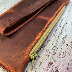 Leather wristlet