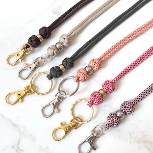 Minimalist Lanyard, Fall Lanyard, Earth Tones Lanyard, Teacher Lanyard, Light Lanyard with ID holder, Lanyard necklace, Teacher Gift