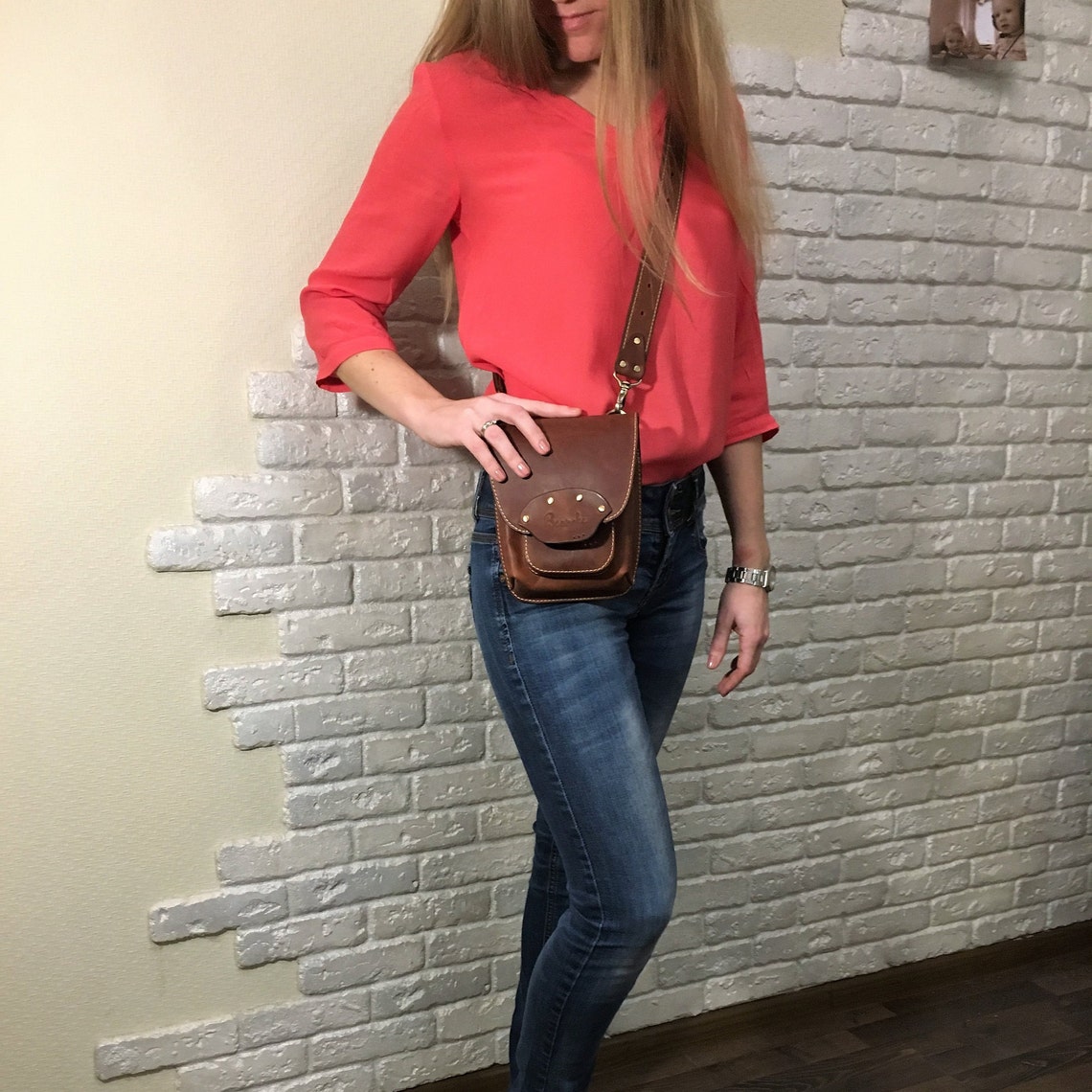 Hip Bag For Woman Leather Hip Bag Hip Bag With Leg Straps Hip Etsy