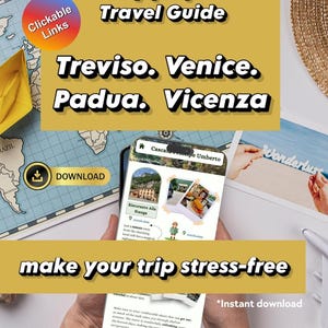 5 Day Northern Italy Itinerary PDF | Venice, Treviso, Padua & Vicenza | Stress-Free Travel Plan with Google Maps Links