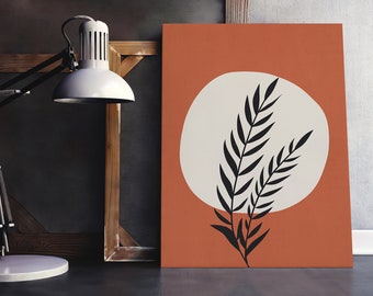 Minimal Botanical, Modern Poster, Abstract Print, Leaves, Branches, Nature,  Contemporary Art | Wall Decoration | Wall Art | MDRN HOME