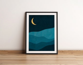 Bergen Poster, Berglandschap Poster, Natuur Poster, Abstracte Poster, Watercolor Poster | Wanddecoratie | Muurdecoratie  | MDRN HOME