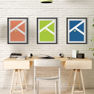 Tennis Courts Minimalist Poster, Hardcourt, Clay Court, Grass Court, Abstract Poster | Home Decoration | Wall Decoration | Wall Art