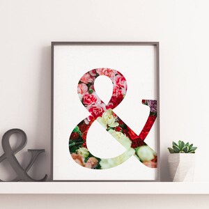 Ampersand Floral, Cartel De Flores, Póster de Rosas, Estampado Floral, Ampersand Print / Decoración del Hogar / Decoración de Pared / Arte Mural / MDRN HOME