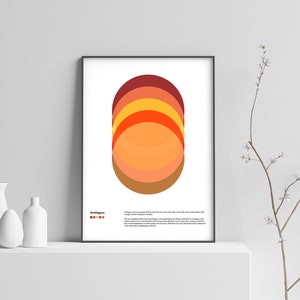 Analogous Colors Poster, Color Theory, Scandinavian Poster, Minimal Print, Abstract Print, Home Decoration | Wall Decoration | Wall Art