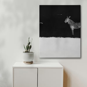 Zebra Poster, Black and White Art Print Abstract Digital Painting, Abstract Art, Modern Art, Abstract Art Print | Wall Decoration | Wall Art