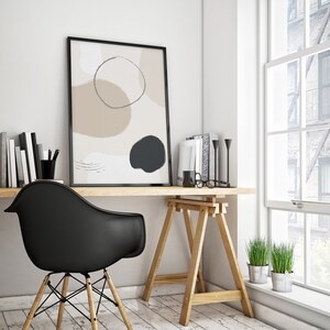 Neutrale abstrakte Formen Druck, Grafik Poster, Neutrale Farben, warme Töne, Herbst, modernes Poster, abstrakte | Wanddekoration | Wandkunst