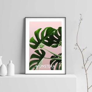 Monstera – Moderne Poster, Groene Blaadjes, Botanische Poster | Muurdecoratie | Wanddecoratie | Woondecoratie| Woonaccessoires | MDRN HOME