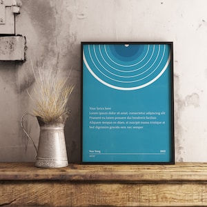 Your Song Print, Custom Song Poster, Lyric Wall Art, Vinyl Print, Industrial Poster, Grungy Print | Wall Decoration | Wall Art | MDRN HOME