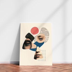Face Surrealist Poster, Surrealism, Woman Poster, Poster Art, Female Art, Abstract Shapes, Abstract Print | Wall Art | Wall Decoration
