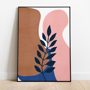 Impressão floral abstrata, formas abstratas, impressão botânica, pôster escandinavo, pôster de arte abstrata | Decoração de parede | Arte de parede | CASA MDRN