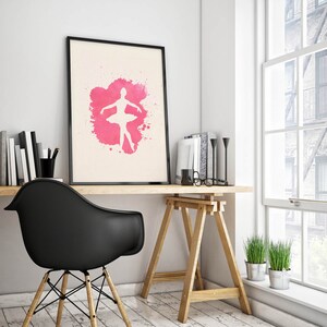 Cartel De Bailarina, Impresión De Bailarina, Póster Romántico, Impresión Danzante, Póster De Acuarela / Decoración De Pared / Decoración De Pared / Arte Mural / MDRN HOME