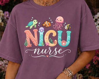 Cute Mermaid NICU Comfort Colors shirt, Neonatal animals tee