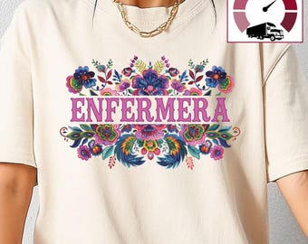 Enfermera Comfort Colors shirt, Spanish Nurse tshirt,