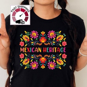 Mexican heritage shirt,Hispanic heritage month tshirt,Mexican floral t-shirt,Mexican culture shirt,Mexican gift,Latina heritage t-shirt
