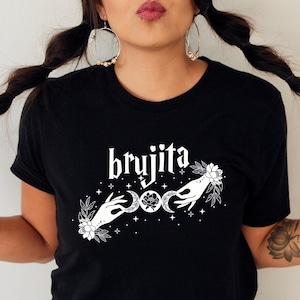 Brujita shirt,Bruja Moon And Sun Shirt,Gothic Bruja tshirt,Halloween Bruja shirt,Moon Phase Bruja tee,Goth Bruja Top,Latina Witch Moon Shirt