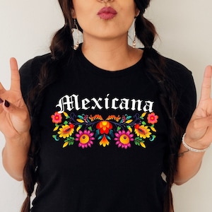 Mexicana floral shirt,Playeras Mexicanas,Mexico shirt folk,Mexicana flowers shirt,Mexican shirts,Hispanic heritage month,Mexicana tshirt
